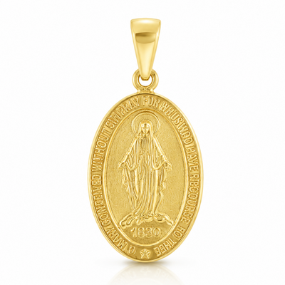 14k Gold Holy Mary Gold Pendant 45102