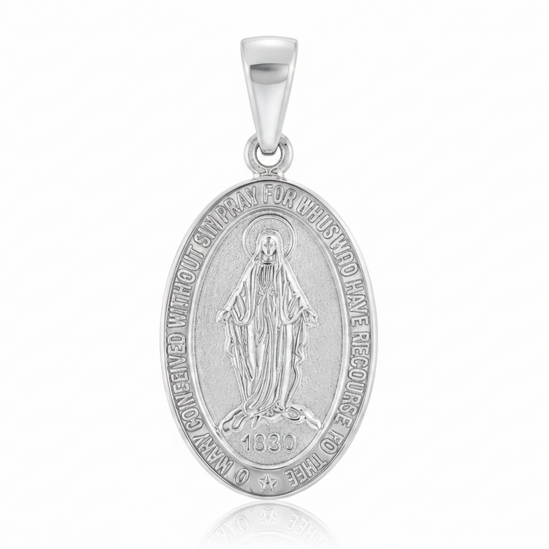 14k Gold Holy Mary Gold Pendant, view 3