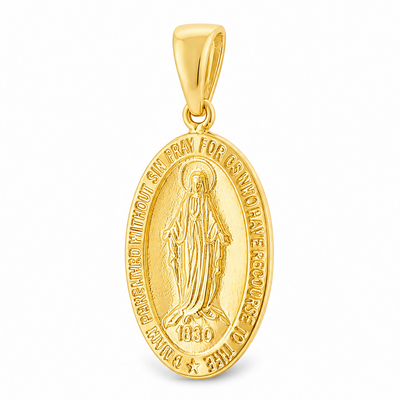 14k Gold Holy Mary Gold Pendant 45102