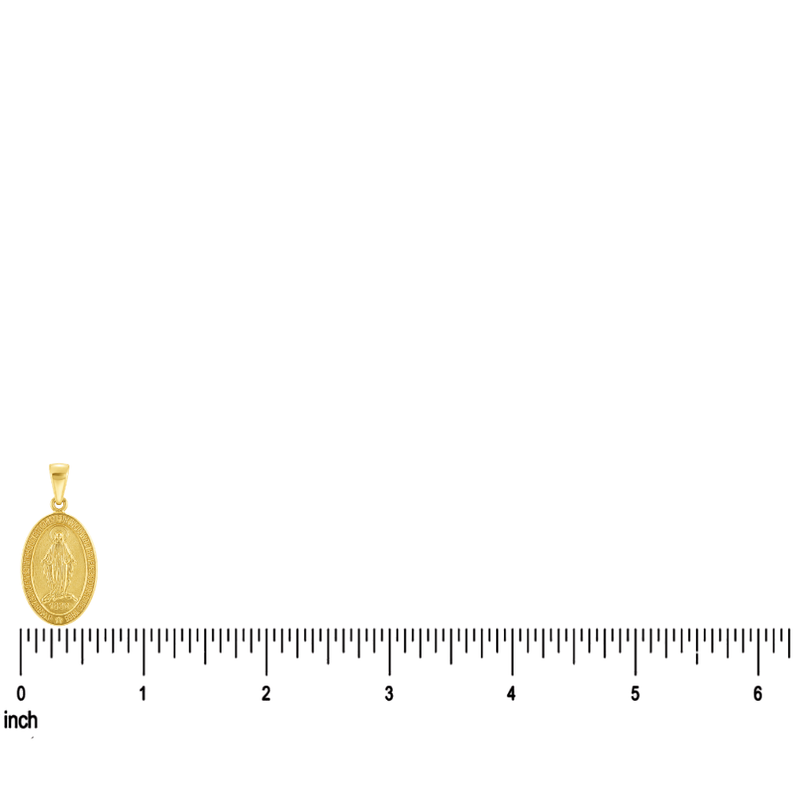 14k Gold Holy Mary Gold Pendant, view 7