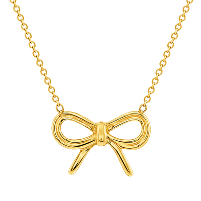 14k Gold Ribbon Necklace
