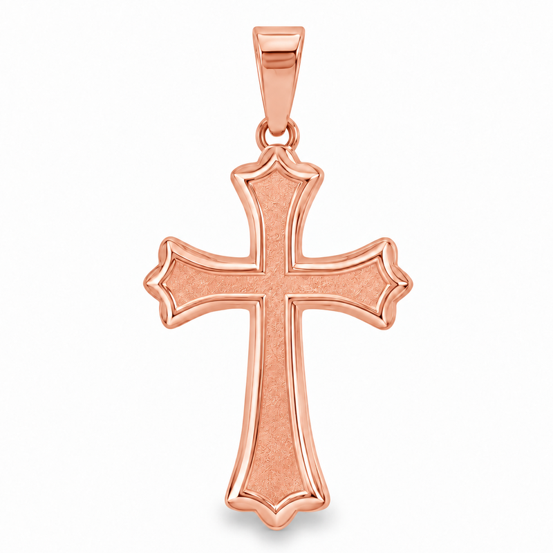 14k Gold Sanctuary Cross Pendant, view 3