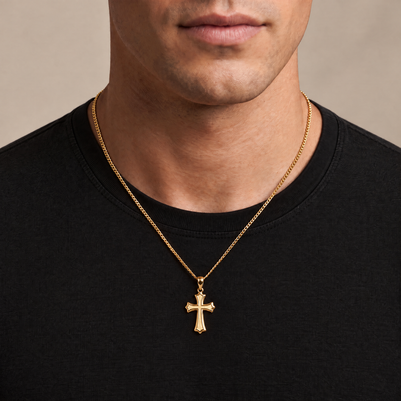 14k Gold Sanctuary Cross Pendant 71835