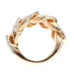 14k Yellow Gold 14.5mm Diamond Miami Cuban Ring 65016