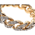 14k Yellow Gold Diamond Miami Cuban Ring 64675