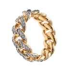 14k Yellow Gold Diamond Miami Cuban Ring 64737