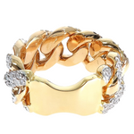 14k Yellow Gold Diamond Miami Cuban Ring 64775