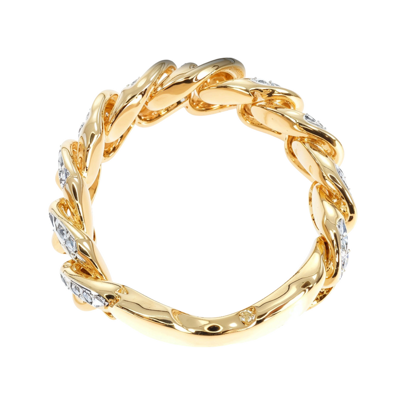 14k Yellow Gold Diamond Miami Cuban Ring 64776