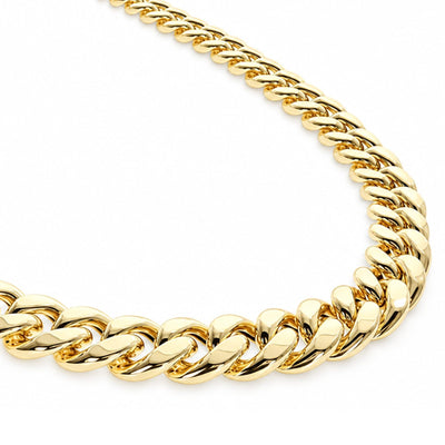 14k Yellow Gold Hollow Miami Cuban Link Chain 11 mm 24 Inches 68393 - TRAX1