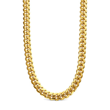 14k Yellow Gold Solid Miami Cuban Link 24 Inches 5mm