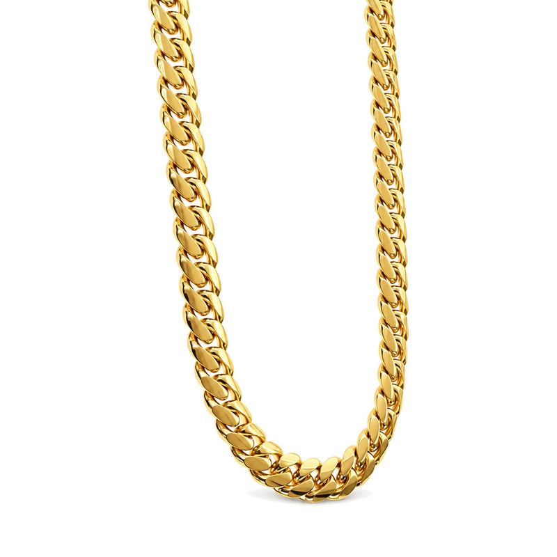 14k Yellow Gold Solid Miami Cuban Link 24 Inches 5mm, view 2
