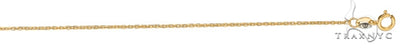 14k Yellow Gold Diamond Cut Cable Link Chain 1.1mm 16 Inches  38207 - Image 1
