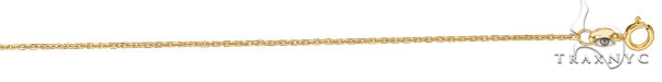 14k Yellow Gold Diamond Cut Cable Link Chain 1.1mm 16 Inches  38207 - Image 1
