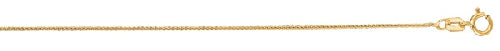 14k Yellow Gold 0.6mm 16 Inches Shiny Round Diamond Cut Wheat Chain 38167 - Image 1