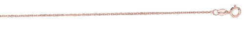 14k  Yellow Gold  Diamond Cut Cable Link Chain 1.1mm 17 Inches 38208 - Image 1