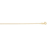 14k Solid Yellow Gold Shiny Round Diamond Cut Wheat Chain 0.6mm 38168