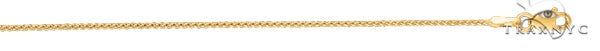 14k Yellow Gold 1.1mm 18 Inches Shiny Round Diamond Cut Wheat Chain 38174 - Image 1
