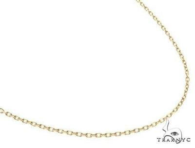 14k  Yellow Gold 1.8mm 18 Inches Diamond Cut Cable Link Chain 38223 - Image 1