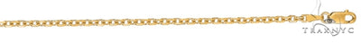 14k  Yellow Gold Diamond Cut Cable Link 1.8 mm 18 Inches  38229 - Image 1