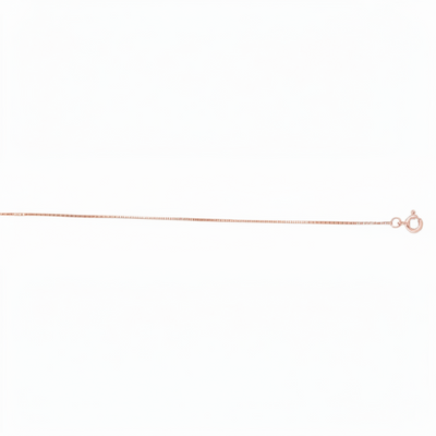 18-inch 14K yellow gold box, 0.45mm links, polished finish