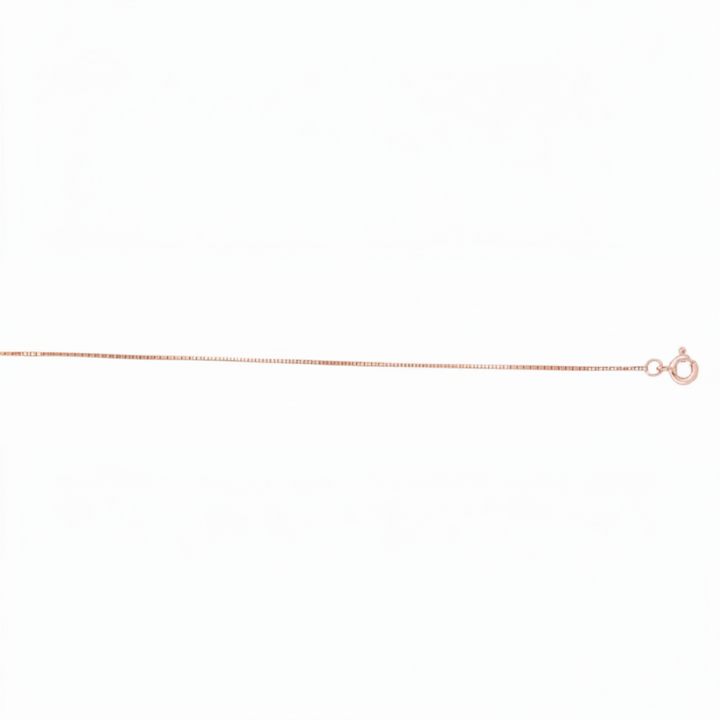 18-inch 14K yellow gold box, 0.45mm links, polished finish
