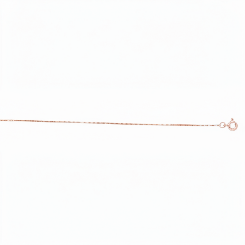 18-inch 14K yellow gold box, 0.45mm links, polished finish