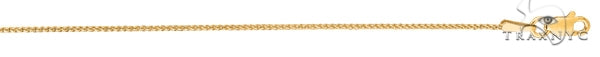 14k Yellow Gold Shiny Round Diamond Cut Wheat Chain 1.0mm 38171, photo 1 of 1