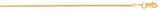 14k Solid Yellow Gold Shiny Round Wheat Chain 1.0mm 38183