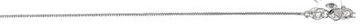 14k Solid White Gold Shiny Classic Box Chain 0.6mm 38165