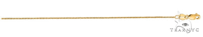 14k Solid Yellow Gold Shiny Classic Box Chain 0.7mm 38092