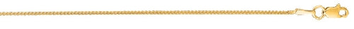 14K yellow gold wheat, 1.0mm wide, 20 inches, high polish
