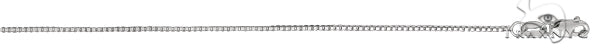 14k White Gold 0.8mm 24 Inches Shiny Classic Box Chain 38161 - Image 1