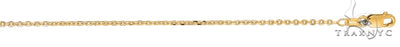 14k Yellow Gold Diamond Cut Cable Link Chain 1.1mm  24 Inches 38215 - Image 1