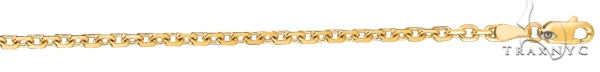 14k  Yellow Gold Diamond Cut Cable Link Chain 3.1mm 24 Inches  38237 - Image 1