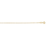 14k Solid Yellow Gold Shiny Classic Box Chain 0.6mm 38089