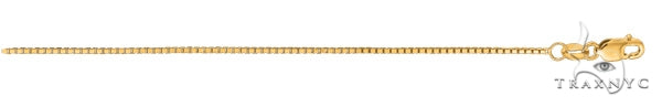 14k Yellow Gold 1.0mm 24 Inches  Shiny Classic Box Chain 38105 - Image 1