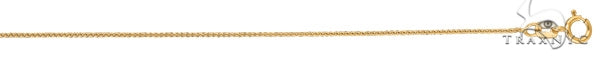 14kt 30 Inches Yellow Gold 1.1mm Shiny Round Diamond Cut Wheat Chain 38177 - Image 1