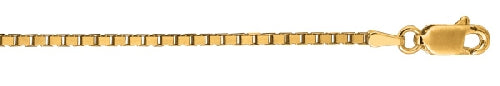14k  Yellow Gold Shiny Classic Box Chain 1.6mm 30 Inches  38123 - Image 1