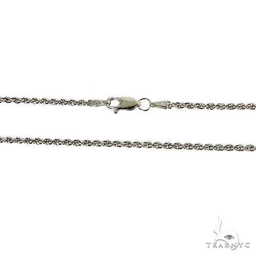 14K White gold Solid rope chain 2mm 24 inches 68791 - Image 3