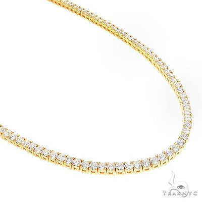 14K Yellow Gold Diamond Tennis Chain 66684 - Image 1