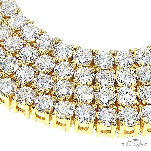 14K Yellow Gold Diamond Tennis Chain 66684 - Image 4