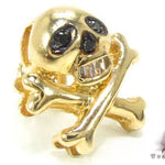 Single Black Diamond Skull Head Earring 15580 - Image 2