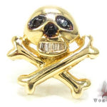 Single Black Diamond Skull Head Earring 15580 - Image 1