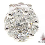 14K White Gold Single Stud 15607