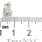 14K White Gold Single Stud 15607
