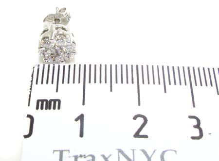 14K White Gold Single Stud 15607