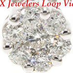 14K White Gold Single Stud 15607