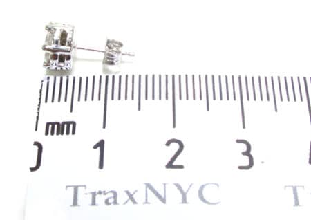 14K White Gold Single Stud 15607