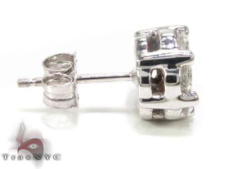 14K White Gold Single Stud 15607