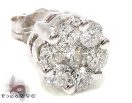14K White Gold Single Stud, photo 3 of 6